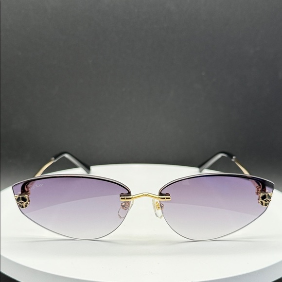 Accessories - Cartier CT0431S Panther Cat-Eye Sunglasses – Purple Gradient / Pre-Owned(H7)